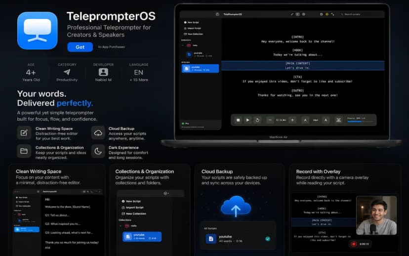 TelePrompterOS screenshot 1